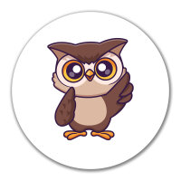 Aufkleber Eule Comic 10cm