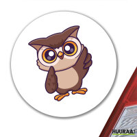 Aufkleber Eule Comic 10cm