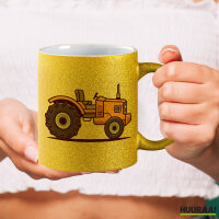 Glitzertasse Traktor Trecker 330ml