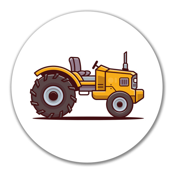 Aufkleber Traktor Trecker 10cm rund