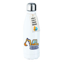 Edelstahl-Trinkflasche Bagger Comic 500ml Wasserflasche