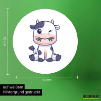Aufkleber Kälbchen Baby Kuh 10cm