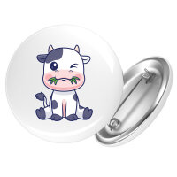 Button Kälbchen Baby Kuh rund