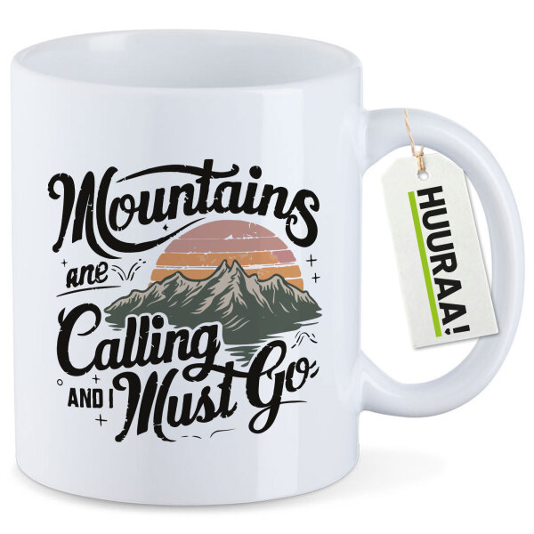 Kaffeetasse Mountains are calling and i must go 330ml