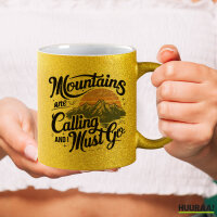 Glitzertasse Mountains are calling and i must go 330ml
