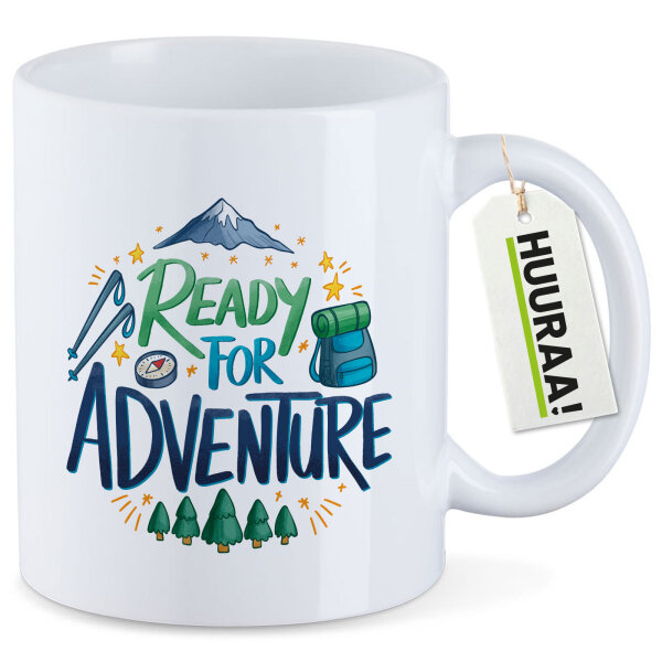 Kaffeetasse Ready for Adventure Berge 330ml