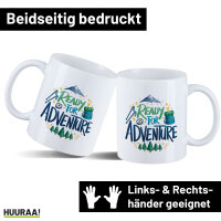 Kaffeetasse Ready for Adventure Berge 330ml