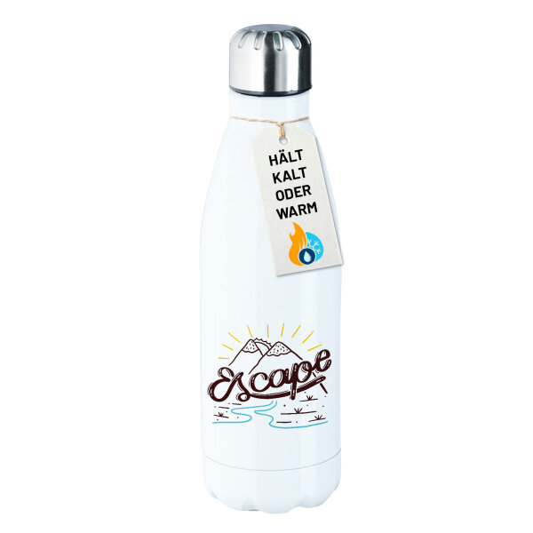 Trinkflasche Escape Berge 500ml Edelstahl Wasserflasche