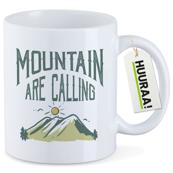 Kaffeetasse Mountain are calling Berge 330ml