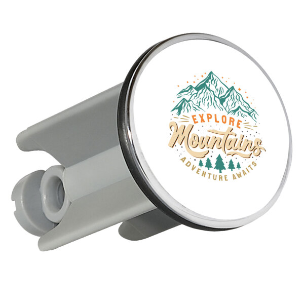 Waschbeckenstöpsel Explore Mountains Adventure Awaits 4cm