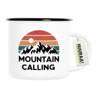 Emaille Tasse Mountain Calling Berge 300ml Vintage...