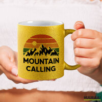 Glitzertasse Mountain Calling Berge 330ml