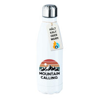 Trinkflasche Mountain Calling Berge 500ml Edelstahl...