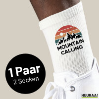 Unisex Socken Mountain Calling Berge Baumwolle