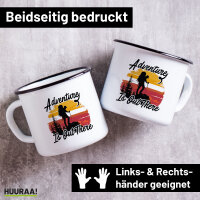 Emaille Tasse Adventure is out there Backpacking 300ml...