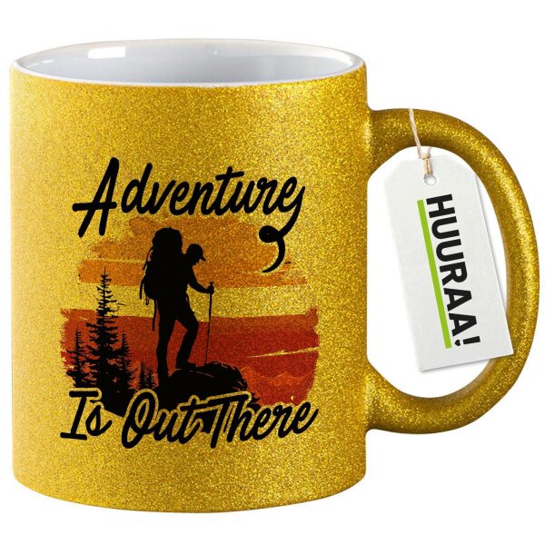 Glitzertasse Adventure is out there Backpacking 330ml