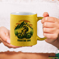 Glitzertasse Mountain Bike Berge 330ml
