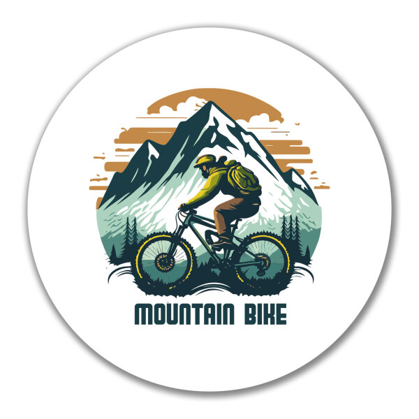 Aufkleber Mountain Bike Berge 10cm