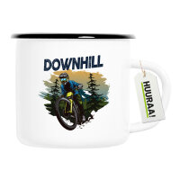 Emaille Tasse Downhill Bike 300ml Vintage Emaille Becher