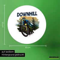 Aufkleber Downhill Bike 10cm rund