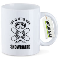 Kaffeetasse Snowboard life is better 330ml