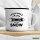 Emaille Tasse Snowboard Just add snow 300ml Vintage