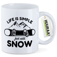 Kaffeetasse Snowboard Just add snow 330ml