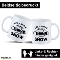 Kaffeetasse Snowboard Just add snow 330ml