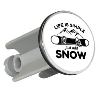 Waschbeckenstöpsel Snowboard Just add snow 4cm...