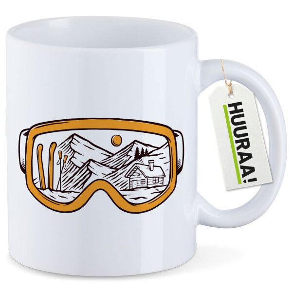 Kaffeetasse Ski Skibrille 330ml
