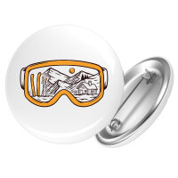 Button Ski Skibrille rund