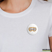Button Ski Skibrille rund