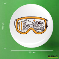 Button Ski Skibrille rund