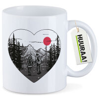 Kaffeetasse Paar wandert Herz 330ml