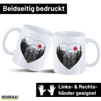 Kaffeetasse Paar wandert Herz 330ml