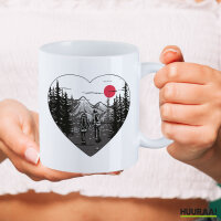 Kaffeetasse Paar wandert Herz 330ml