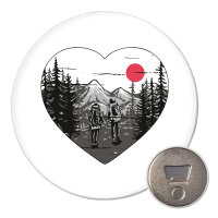 Magnet Paar wandert Herz 59mm Kühlschrankmagnet...