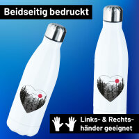 Trinkflasche Paar wandert Herz 500ml Edelstahl Wasserflasche