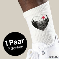 Unisex Socken Paar wandert Herz Baumwolle