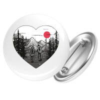 Button Paar wandert Herz rund