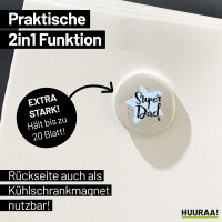Magnet Super Dad Bester Papa 59mm Kühlschrankmagnet