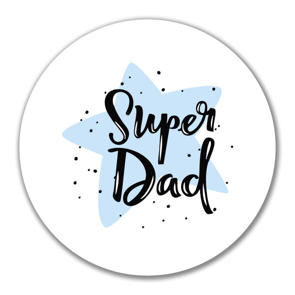 Aufkleber Super Dad Bester Papa 10cm