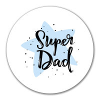 Aufkleber Super Dad Bester Papa 10cm