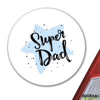 Aufkleber Super Dad Bester Papa 10cm