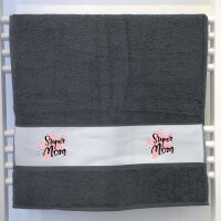 Handtuch Super Mom Beste Mama 50x100cm