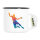 Emaille Tasse bunte Handball Silhouette 300ml Vintage Emaille Becher