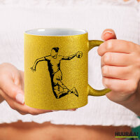 Glitzertasse Handball Silhouette 330ml