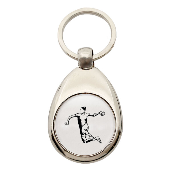 Schlüsselanhänger Handball Silhouette Schlüsselring