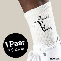 Unisex Socken Handball Silhouette Größe 37/46 White Motiv Tennissocken