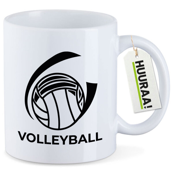 Kaffeetasse Volleyball Schriftzug 330ml